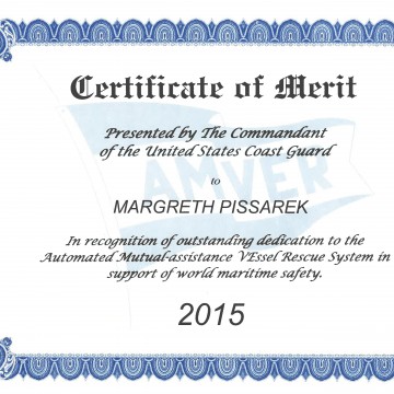 Certificate of Merit Margreth Pissarek