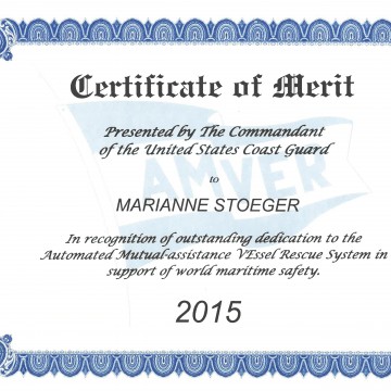 Certificate of Merit Marianne Stoeger